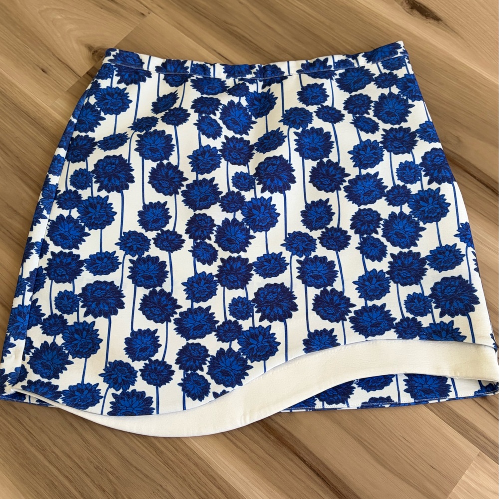 Topshop Blue Floral Tube Top